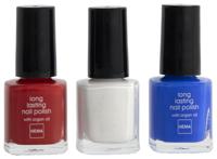 HEMA Long Lasting Nagellak Rood/wit/blauw - thumbnail