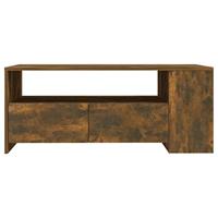 Salontafel 102x55x42 cm bewerkt hout gerookt eikenkleurig - thumbnail