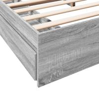 Bedframe met lades bewerkt hout grijs sonoma eiken 200x200 cm - thumbnail