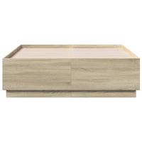 Bedframe bewerkt hout sonoma eikenkleurig 90x190 cm - thumbnail