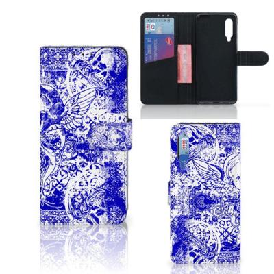 Telefoonhoesje met Naam Xiaomi Mi 9 Angel Skull Blauw Telefoonhoesje met Naam Xiaomi Mi 9 Angel Skull Blauw