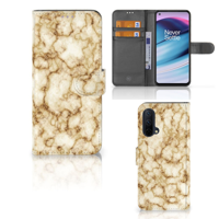 OnePlus Nord CE 5G | Bookcase | Marmer Goud - thumbnail