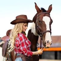 Hoed vilt Cowboy bruin - thumbnail