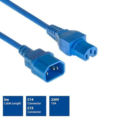 ACT Netsnoer C14 - C15 blauw 5 m ACT Netsnoer C14 - C15 blauw 5 m