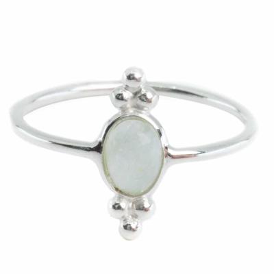 Edelsteen Ring Aquamarijn - 925 Zilver - Fancy (Maat 17) Edelsteen Ring Aquamarijn - 925 Zilver - Fancy (Maat 17)