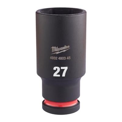 Milwaukee Accessoires shockwave krachtdop 1/2" lang 27 mm | 1 stuk - 4932480345