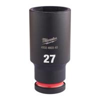 Milwaukee Accessoires shockwave krachtdop 1/2" lang 27 mm | 1 stuk - 4932480345 - thumbnail
