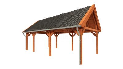 Trendhout Zadeldak XL overkapping 815x440 cm Lariks/Douglas blank- Zadeldak- Hout- Trendhout Trendhout Zadeldak XL overkapping 815x440 cm Lariks/Douglas blank- Zadeldak- Hout- Trendhout