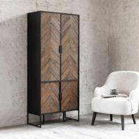 DTP Home Opbergkast 'Criss Cross' Hout en staal, 185 x 80cm - thumbnail