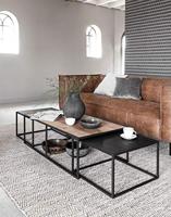 DTP Home Salontafel 'Cosmo' Teakhout, Set van 3 stuks - thumbnail