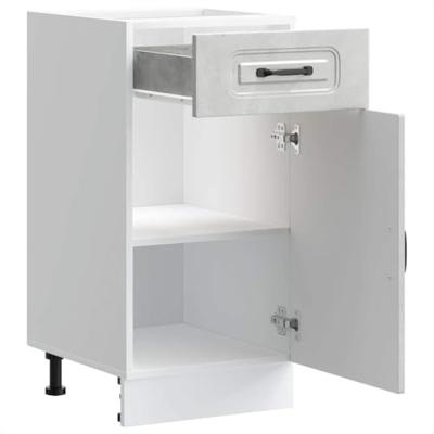 Keuken onderkast Kalmar bewerkt hout betongrijs