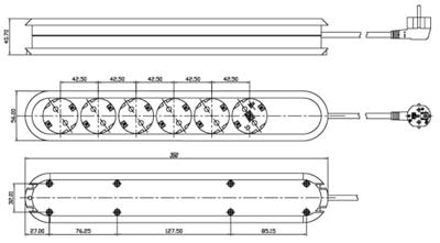 Bachmann 381.247K Stekkerdoos 6-voudig Wit Randaarde stekker 1 stuk(s)