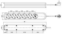 Bachmann 381.247K Stekkerdoos 6-voudig Wit Randaarde stekker 1 stuk(s) - thumbnail