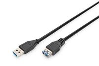 DIGITUS USB 3.2 Gen1 verlengkabel - 3.0 m - USB A (m) naar USB A (f) - 5 Gbit/s - verbindingskabel - zwart - thumbnail