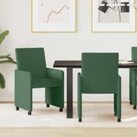 Eetstoelen 2 pcs Grijs groen 57 x 66 x 94 cm Katoenen stof - thumbnail