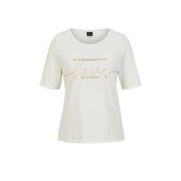 s.Oliver BLACK LABEL T-shirt met tekst ecru - thumbnail