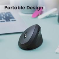 Perixx PERIMICE-819 Ergonomische muis Bluetooth, Radiografisch Optisch Zwart Oplaadbaar - thumbnail
