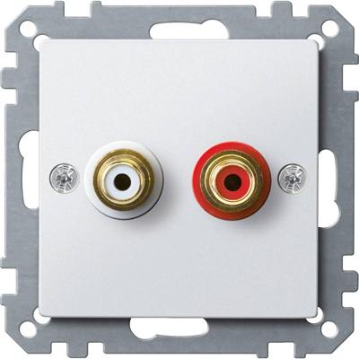 Merten MEG4350-0419 Luidsprekerstekkerdoos System M Polar-wit 1 stuk(s)