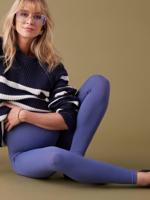 Naadloze zwangerschapslegging in ribtricot ENVIE DE FRAISE indigoblauw - thumbnail