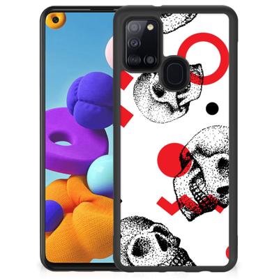Mobiel Case Samsung Galaxy A21s Skull Red