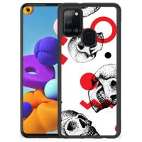 Mobiel Case Samsung Galaxy A21s Skull Red - thumbnail