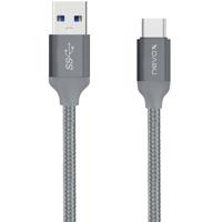 Nevox 1480 2m USB A USB C Grijs USB-kabel - thumbnail