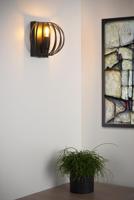 Lucide MANUELA - Wandlamp - 1xE14 - Zwart - thumbnail