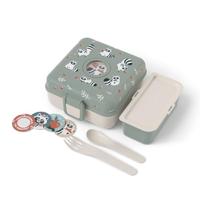 Brooddoos voor kinderen - MONBENTO - Inclusief bestek - BPA-vrij - Snacky Raccoon - thumbnail