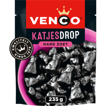 Venco Katjesdrop Hard Zoet 235 g bij Jumbo