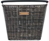 Basil bremen rattan look kf - fietsmand - voorop - donkerbruin - thumbnail