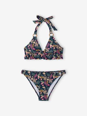 Badpak met 2-delige print voor dames familiecollectie inktblauw