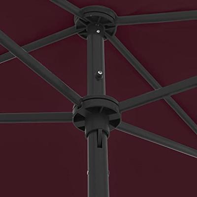 VidaXL Strandparasol 180x120 cm bordeauxrood VidaXL Strandparasol 180x120 cm bordeauxrood
