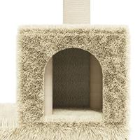 Kattenmeubel met sisal krabpalen 188 cm crmekleurig - thumbnail