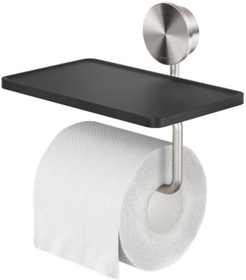 Toiletrolhouder met planchet Geesa Opal RVS geborsteld