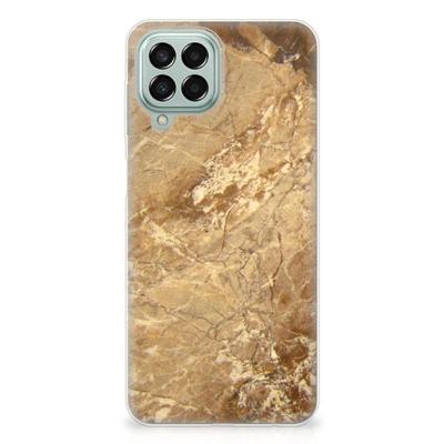 Samsung Galaxy M33 | TPU | Siliconen hoesje | Marmer Creme Samsung Galaxy M33 | TPU | Siliconen hoesje | Marmer Creme