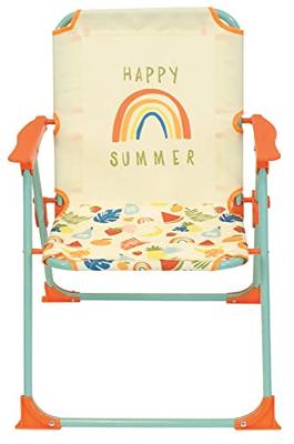 FUN HOUSE Fruity's Tuinmeubelen - 1 tafel H.46 x ø46 cm, 2 stoelen H.53xB.38.5xD.37.5 cm en 1 parasol H.125 x ø100 cm