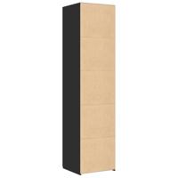 Hoge kast 45x42,5x185 cm bewerkt hout zwart - thumbnail