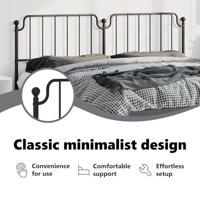 Hoofdbord 193 cm metaal zwart - thumbnail