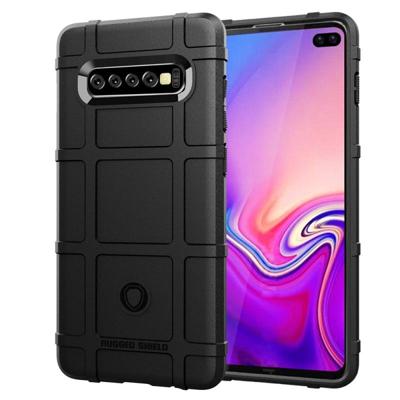 Schokbestendige beschermer cover volledige dekking silicone case voor Galaxy S10 PLUS (zwart) Schokbestendige beschermer cover volledige dekking silicone case voor Galaxy S10 PLUS (zwart)