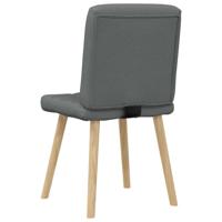 Eetkamerstoelen 6 st stof donkergrijs - thumbnail