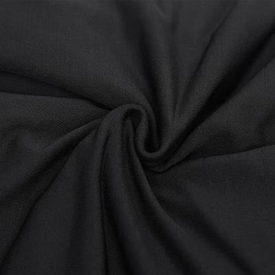 VidaXL Vierzitsbankhoes stretch polyester jersey zwart