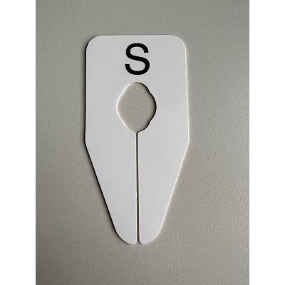 Maataanduider ovaal wit/zwart S