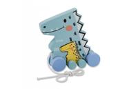 Jamara Trekfiguur Dino Junior 24 X 8,3 Cm Hout Lichtblauw 2-delig - thumbnail