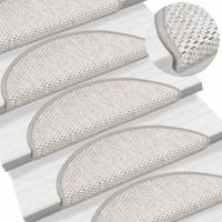 Trapmatten zelfklevend Sisal-Look 30 st 56x17x3 cm Platina - thumbnail