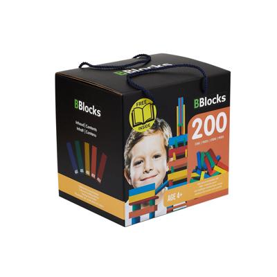 BBlocks bouwplankjes kleur, 200dlg.