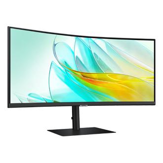 Samsung ViewFinity S65UC Curved High Resolution Monitor met luidsprekers, 34 inch, VA-paneel, 3440 x 1440 pixels, vernieuwingsfrequentie 100 Hz, responstijd 5 ms, USB-C met 90 W opladen, pivot