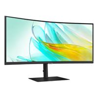 Samsung ViewFinity S65UC Curved High Resolution Monitor met luidsprekers, 34 inch, VA-paneel, 3440 x 1440 pixels, vernieuwingsfrequentie 100 Hz, responstijd 5 ms, USB-C met 90 W opladen, pivot - thumbnail