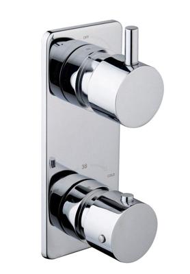 Wiesbaden Caral inbouw 2-wegs douchethermostaat rond chroom
