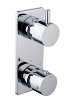 Wiesbaden Caral inbouw 2-wegs douchethermostaat rond chroom - thumbnail