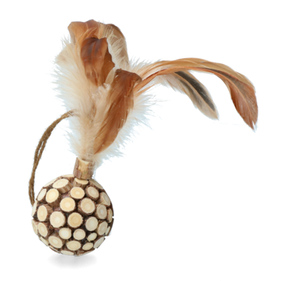 Addicted Wooden ball with feathers Addicted Wooden ball with feathers